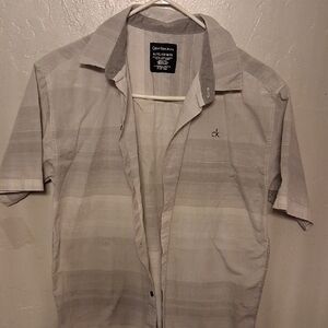 Calvin Klein Men's Light Gray Casual Shirt